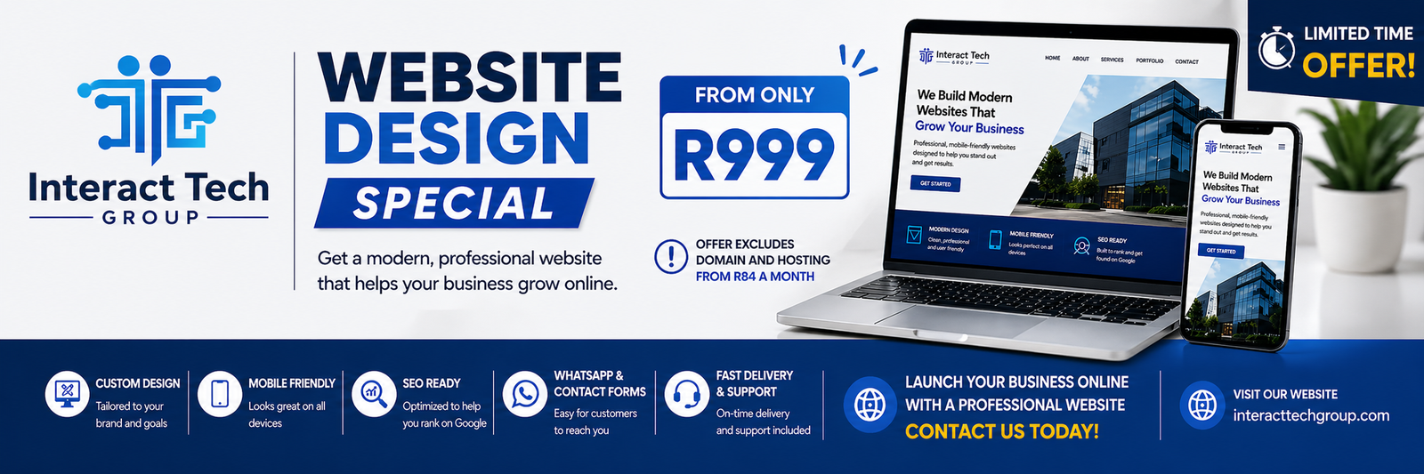 Interact Technologies website project 1