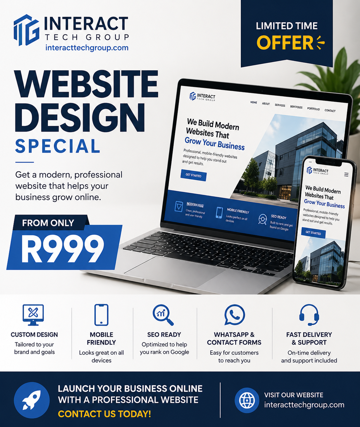 Interact Technologies website project 4